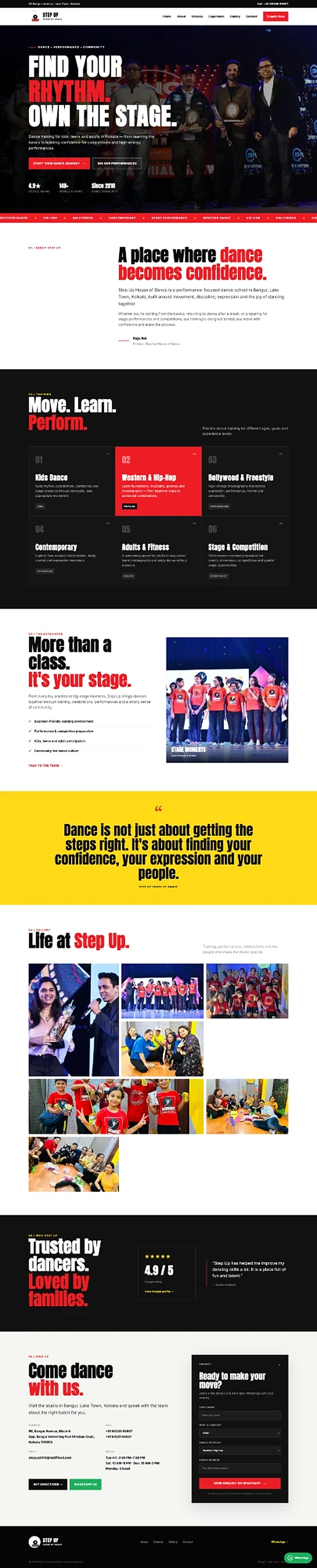 Step Up House of Dance website